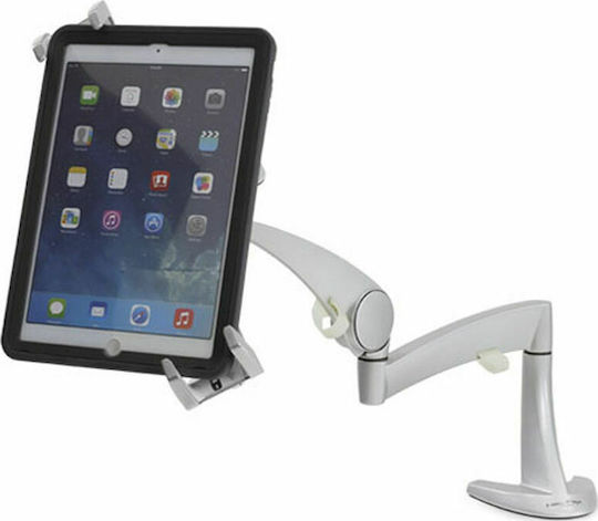 Ergotron Lockable Tablet Stand with Extension Arm Until 13" Silver