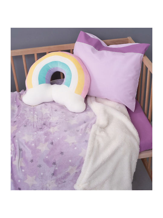 Palamaiki Blanket Nursery Swaddling Blankets Sky Girl Fleece Purple 80x90cm