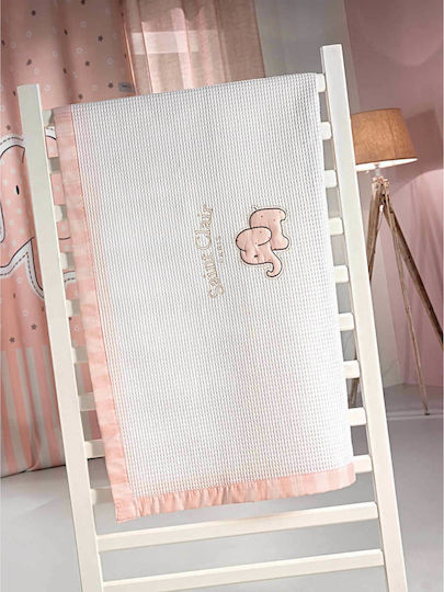 Saint Clair Decke Kinderbett Africa Waffel Rosa 110x150cm