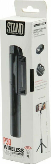 Selfie Stick Cell Phone Tripod Bluetooth Black