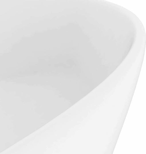 vidaXL Надеждна мивка Керамика 36x36x13см Бял