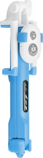 Blun Tripod Baston pentru selfie cu Bluetooth Albastru