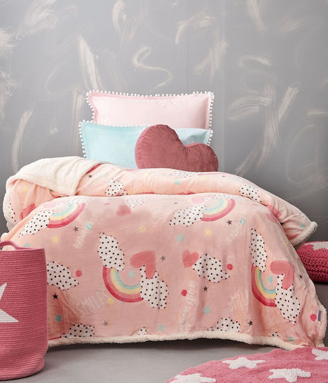 Palamaiki Pătură Pepinieră Swaddling pături Smile Fleece Roz 80x90cm