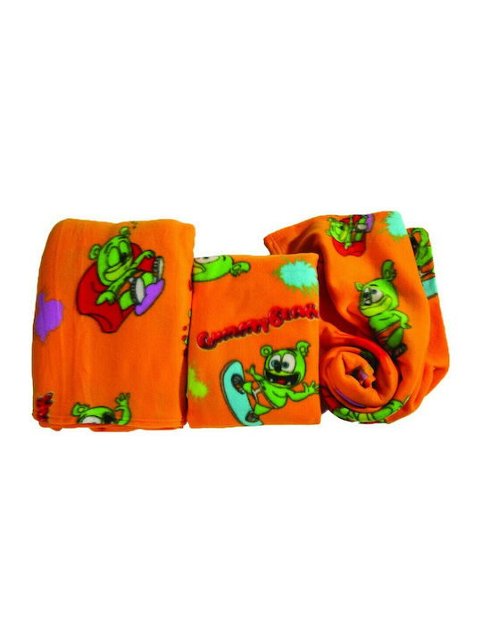 Viopros Blanket Cot Gummy Bear Fleece Orange 115x155cm