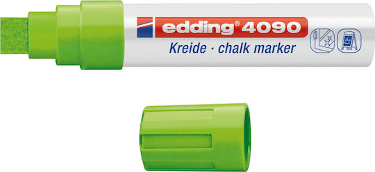 Edding Chalk Marker 4090 Marker Green Blackboard Liquid Chalk for Glass Τετράγωνη Μύτη Λαχανί