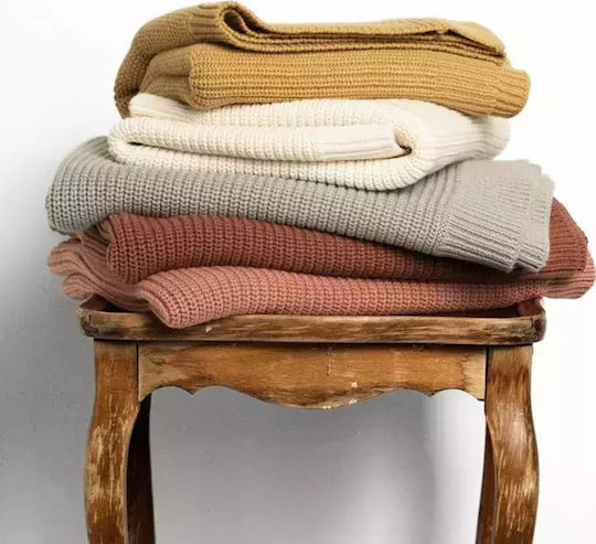 Elodie Details Одеяло Детски пелени за пелени Wool Knitted Вълнен Кафяв 70x100см.