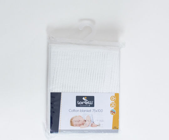 Lorelli Decke Wickeltücher für Kinderzimmer Classic Baumwolle Weiß 75x100cm