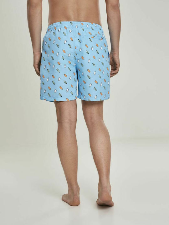 Herren-Bademode Kurze Hosen Hellblaue / Ice mit Muster