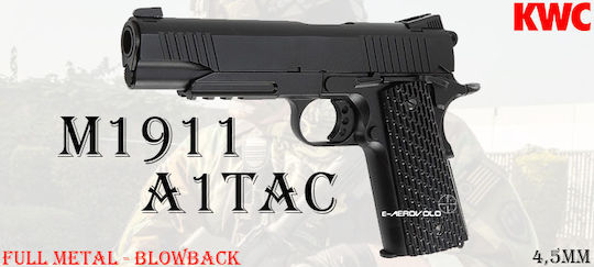 KWC Pistol cu Aer CO2 M1911 A1 Tac BB Recul 4.5mm