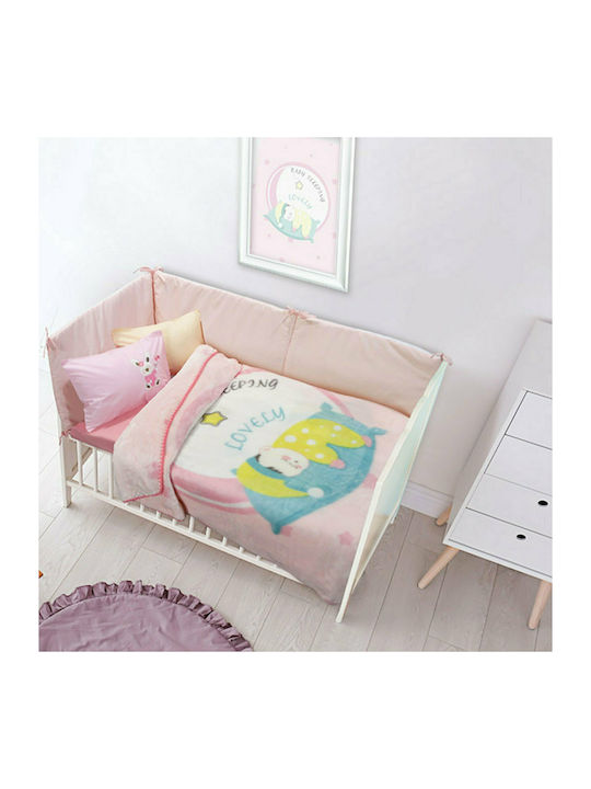 Das Home Decke Kinderbett Samt Rosa 140x110cm