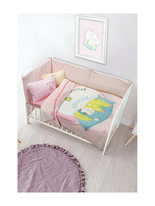 Das Home Decke Kinderbett Samt Rosa 140x110cm