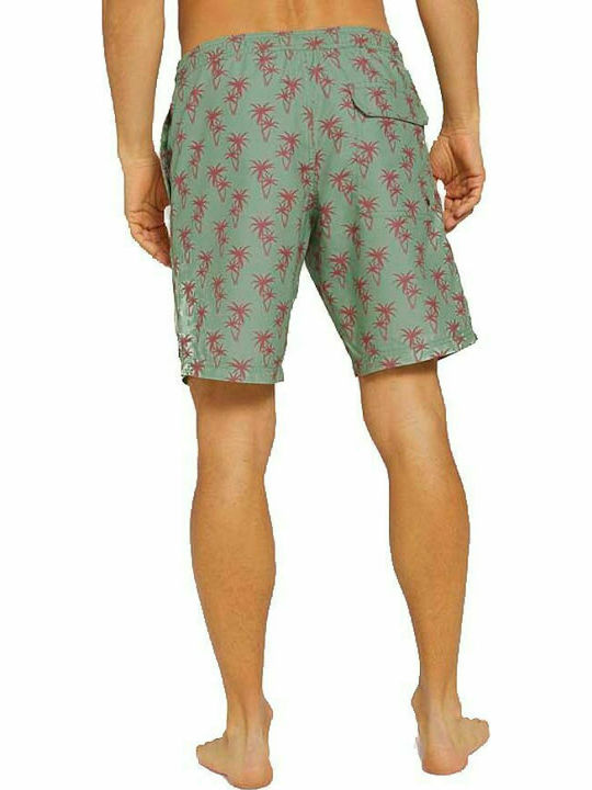 Tom Tailor Men's Swimwear Bermuda Green with Patterns