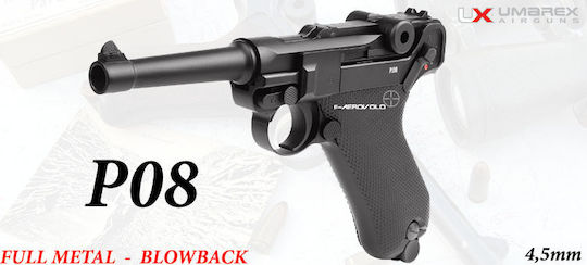 Umarex Аеропистолет CO2 Legends P08 Откат 4.5мм