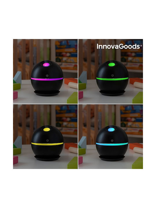 InnovaGoods Led Συσκευή Αρωματοθεραπείας με Χρονοδιακόπτη Μαύρη 130ml V0101196