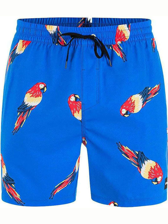 Windansea Volley 17 Men's Swimwear Shorts Blue with Prints