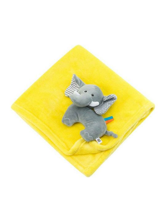 Zoocchini Blanket Nursery Swaddling Blankets Elephant Velvet Yellow 69x99cm