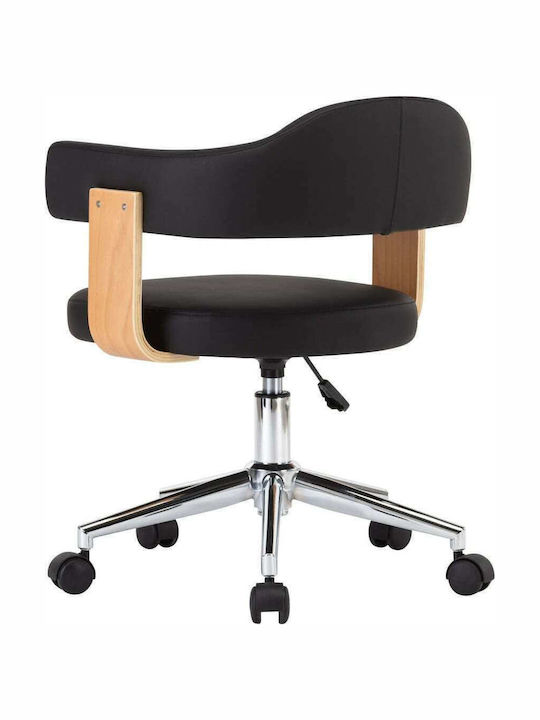 Sessel mit Armlehnen & Rollen Black 49.5x51.5x94cm 1Stück