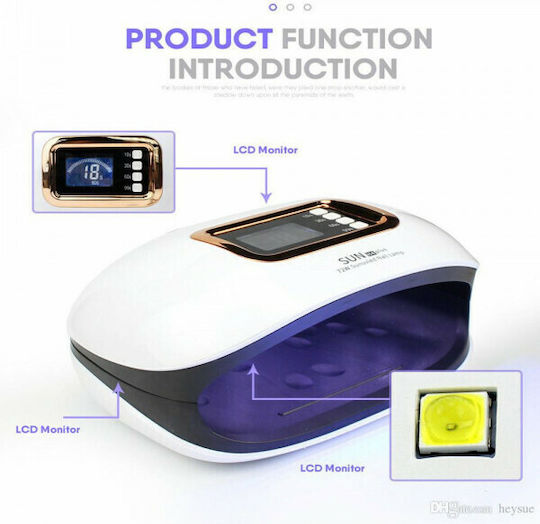 SUN ONE UV H4 Plus Nail Polish Curing Lamp UV / LED 72W Blue