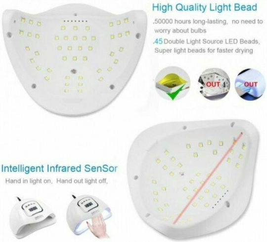 Sun Sun X5 Max Φουρνάκι Νυχιών UV / LED 80W Λευκό