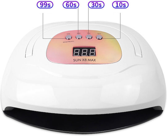 Sun SUN-X8 MAX Επαναφορτιζόμενο Φουρνάκι Νυχιών UV / LED 150W Λευκό