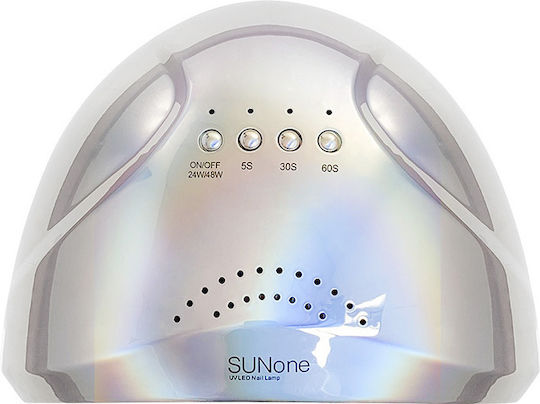 SUN ONE UV Sun One Φουρνάκι Νυχιών UV / LED 48W Ασημί