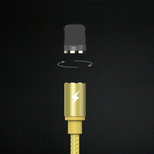 Remax Gravity RC-095i Braided / Magnetic Detachable USB-A to Lightning Cable Black 1m