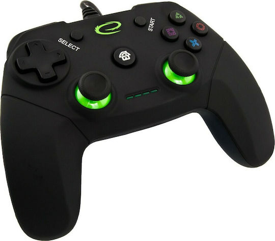 Esperanza Vanquisher Ενσύρματο Gamepad για PC / PS3 Μαύρο