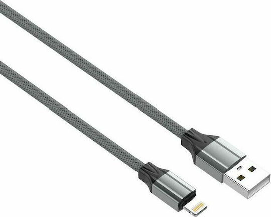 Ldnio LS442 Плетена USB-A към Lightning кабел Сив 2м