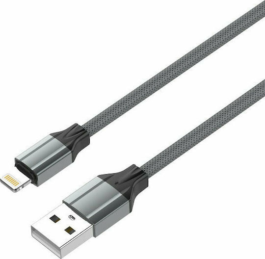 Ldnio LS442 Плетена USB-A към Lightning кабел Сив 2м