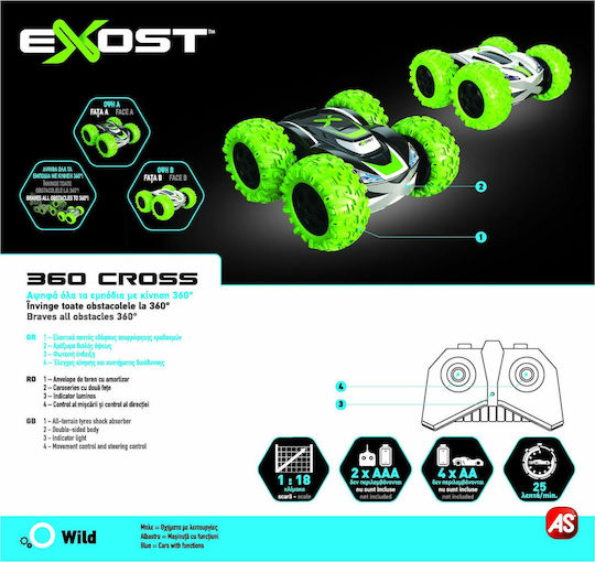 Exost 360 Cross II 7530-20257 Remote Controlled Car Stunt Green