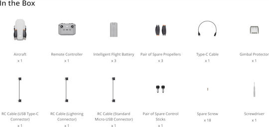 DJI Mini 2 Drone Fly More Combo 5 GHz with Camera 4K 30fps and Controller Compatible with FPV Glasses