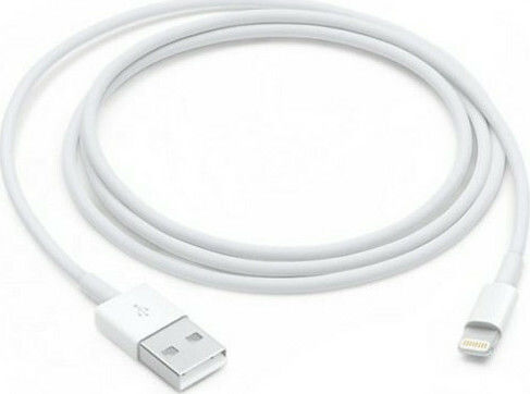 Green Mouse Regular USB-A la Cablu Lightning Alb 2m