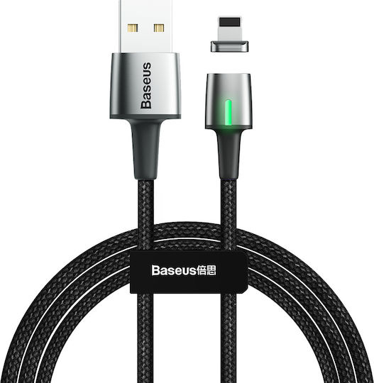 Baseus Zinc Braided / Magnetic USB to Lightning Cable Μαύρο 2m (CALXC-B01)