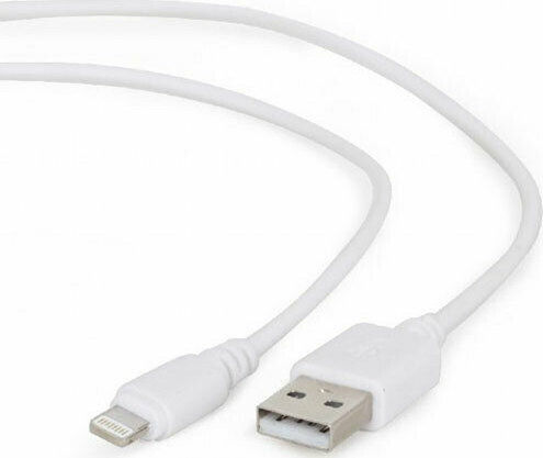 Gembird Regular USB to Lightning Cable Λευκό 2m (CC-USB2-AMLM-2M-W)