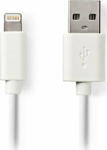 Nedis USB-A към Lightning кабел Бял 1м (CCGP39300WT10)