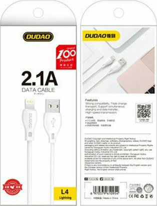 Dudao L4L USB-A to Lightning Cable White 1m