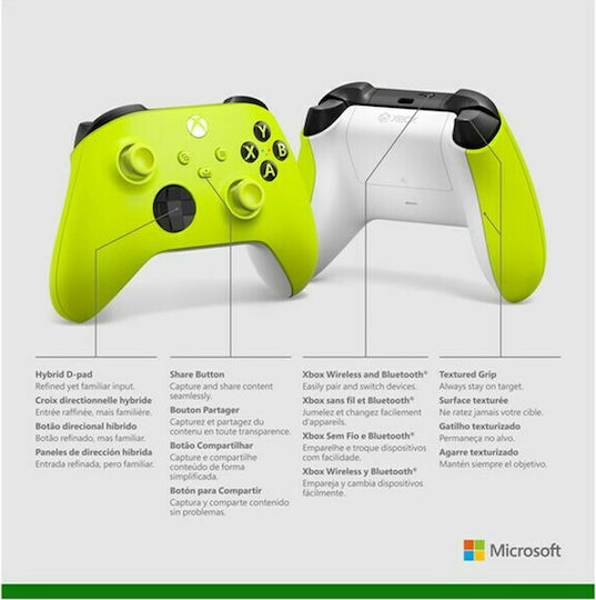 Microsoft Xbox Series Controller Ασύρματο Electric Volt