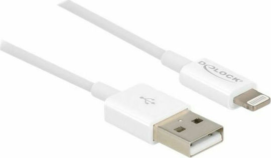 DeLock USB to Lightning Cable Λευκό 1m (83000)