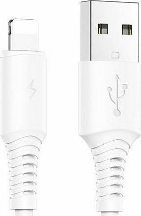Borofone USB to Lightning Cable Λευκό 1m (BX47 Coolway)