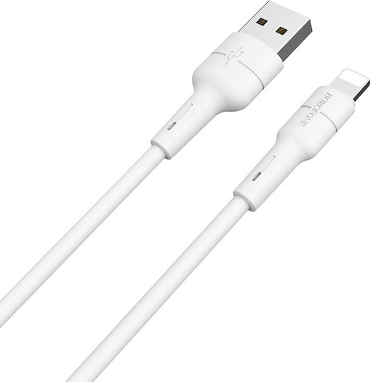 Borofone USB to Lightning Cable Λευκό 1m (BX47 Coolway)