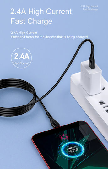 Awei CL-115L USB-A to Lightning Cable Black 1m (AW-CL-115L)