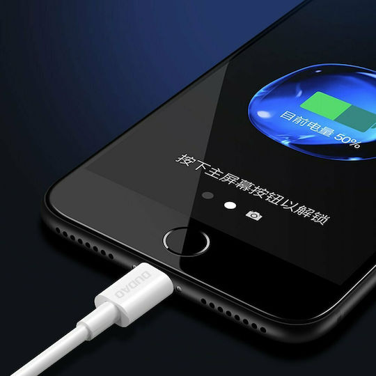 Dudao Regular USB to Lightning Cable Λευκό 1m (L1L)