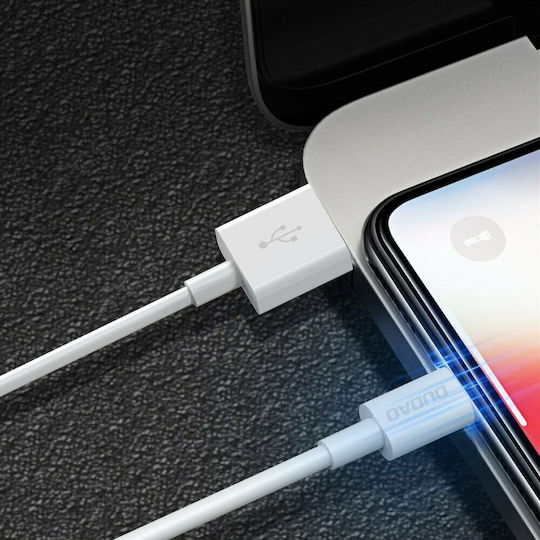 Dudao Regular USB to Lightning Cable Λευκό 1m (L1L)