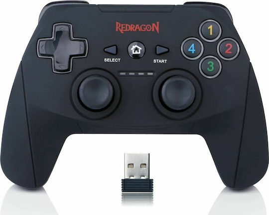 Redragon Harrow G808 Ασύρματο Gamepad για Android / PC / PS3 Μαύρο