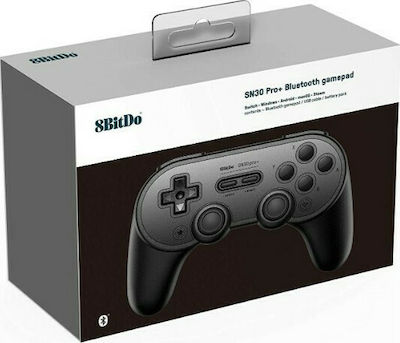 8Bitdo SN30 Pro+ Ασύρματο Gamepad για Android / PC / Switch Black