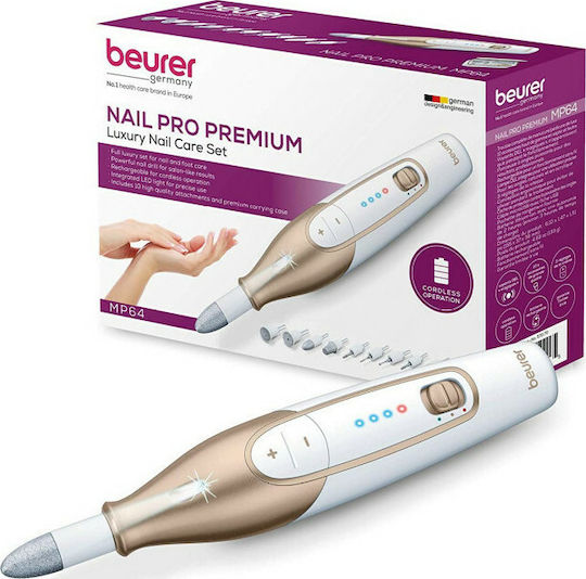 Beurer MP 64 Nail Drill Battery White with 4400 Rotations per Minute