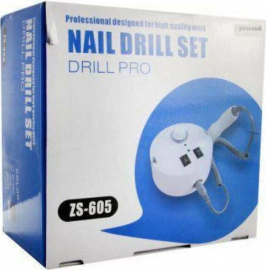 Factory ZS-605 Nail Drill Power 65W Pink with Pedal with 35000 Rotations per Minute