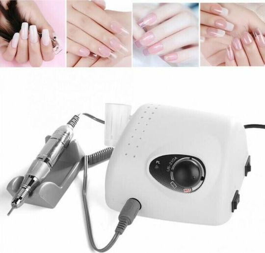 Nail Drill Power 65W White with Pedal with 35000 Rotations per Minute