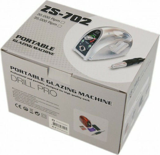 ZS-702 Nail Drill Power 35W Silver with Pedal with 30000 Rotations per Minute