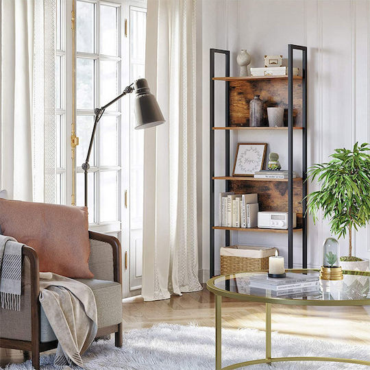 Leobert Brown Bookcase 62x24x165cm